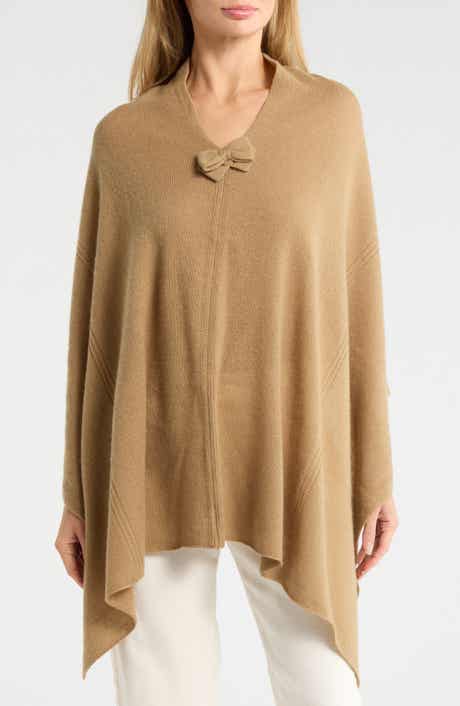 Portolano Cashmere Bow Poncho