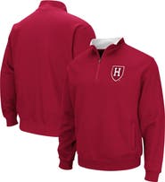 COLOSSEUM Men's Colosseum Crimson Harvard Crimson Tortugas Team Logo Quarter-Zip Jacket