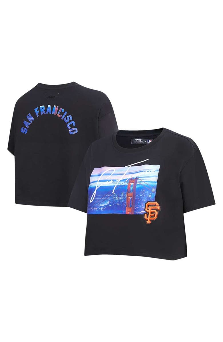 PRO STANDARD Women's Pro Standard Black San Francisco Giants Cityscape Boxy T-Shirt, Main, color,