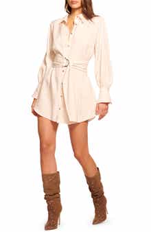 Ramy Brook Nellie Long Sleeve Belted Shirtdress