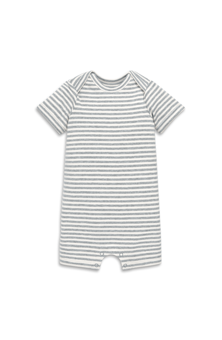 Primary Organic Babysuit Shortie In Stripe, Main, color, 