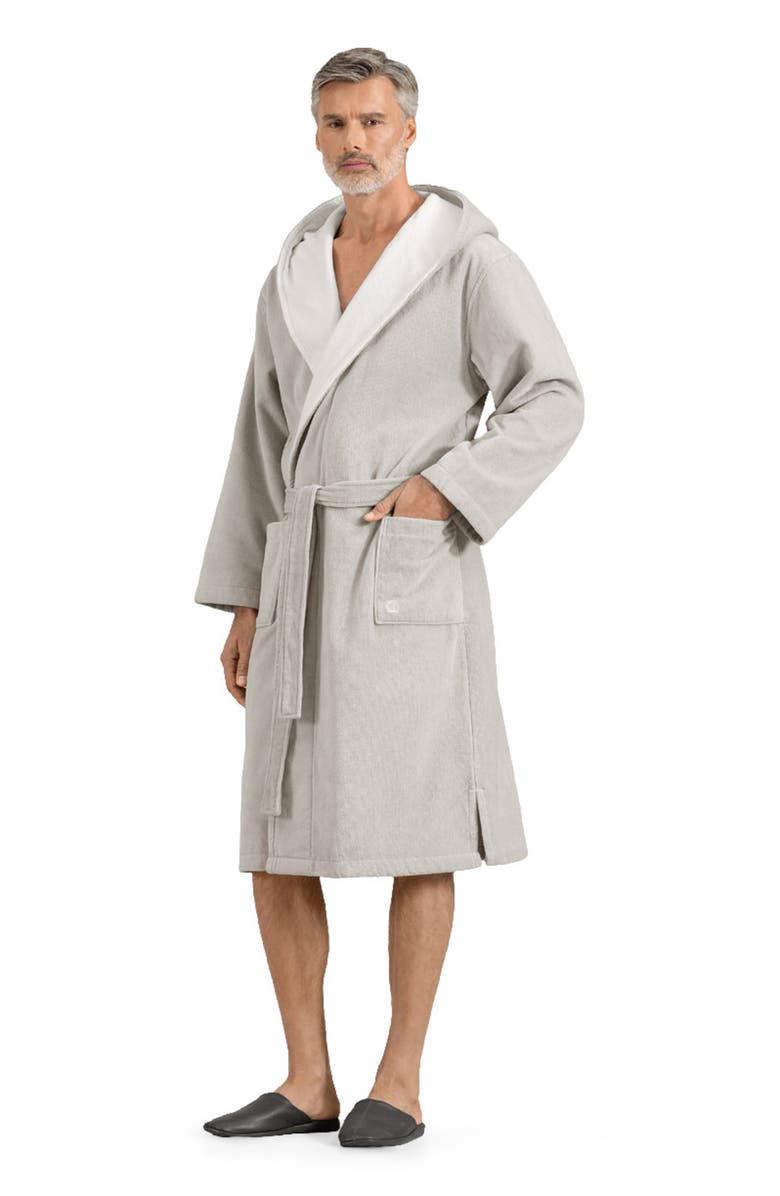 Togas Art Line Men's Bathrobe, Alternate, color, Grey