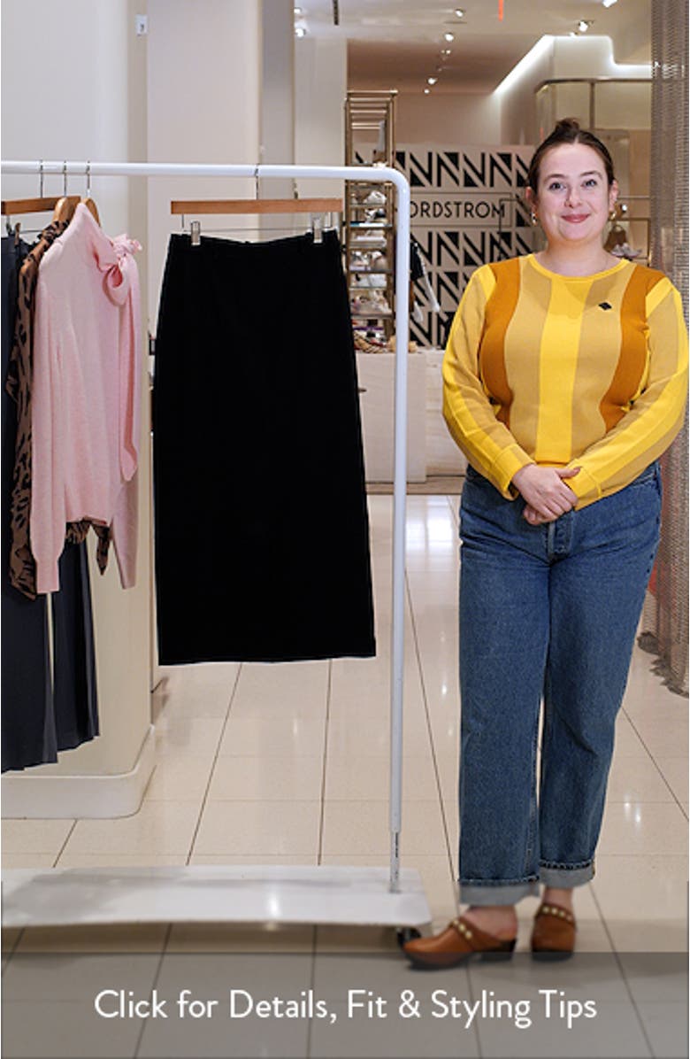 Wool Blend Midi Pencil Skirt, sales video thumbnail