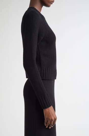 Raglan Sleeve Wool & Cashmere Crewneck Sweater