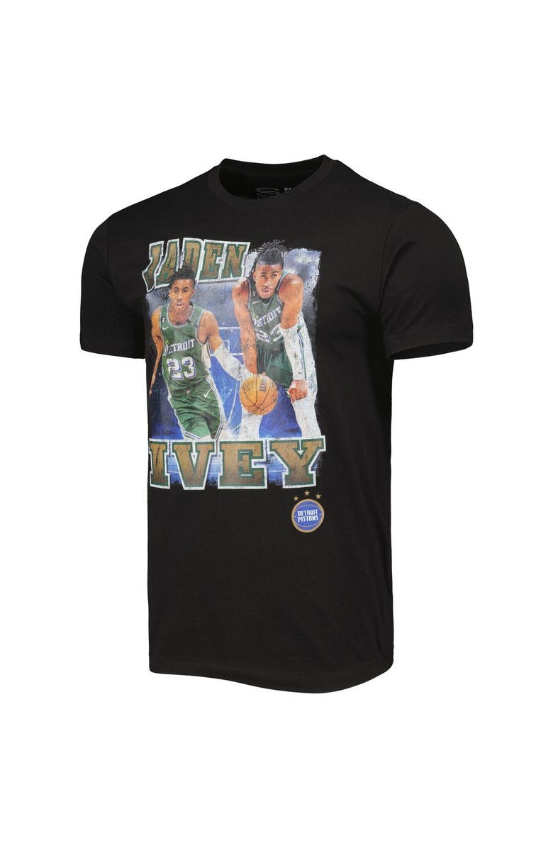 Stadium Essentials Unisex Stadium Essentials Jaden Ivey Black Detroit Pistons City Edition Double Double Player T-Shirt, Alternate, color, 