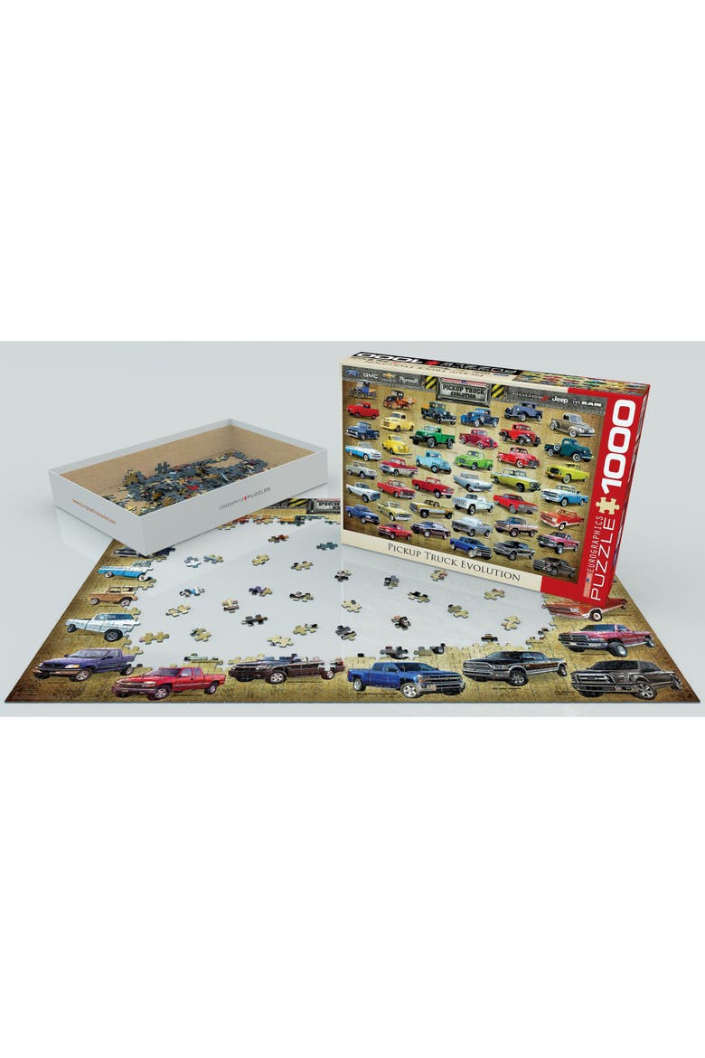 Pickup Truck Evolution Puzzle, 1000 Pieces, Alternate, color, Multicolored