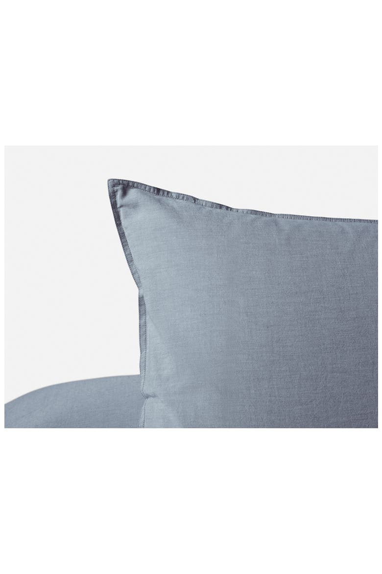 Organic Crinkled Percale™ Sham, Alternate, color, INDIGO CHAMBRAY
