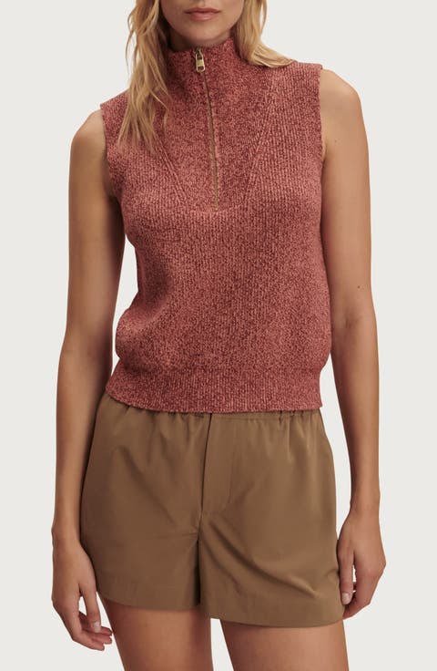 Amina Half-Zip Sleeveless Sweater