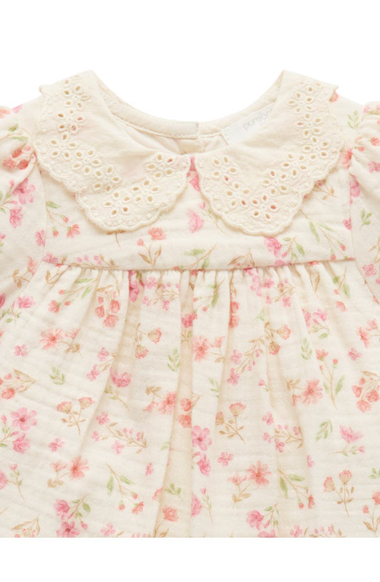 Purebaby Seaside Romper, Alternate, color, Seaside Floral