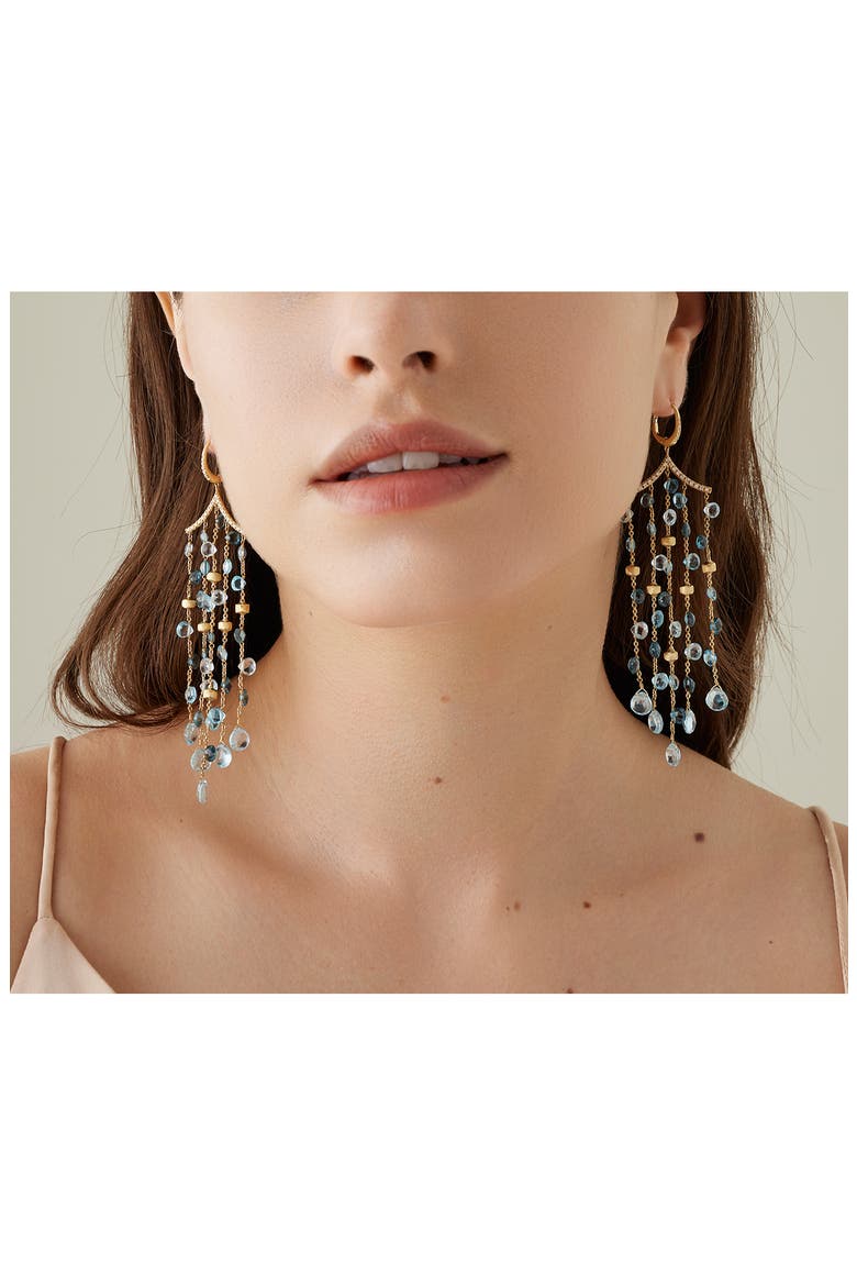 Paradise Drop Earrings, Alternate, color, GOLD