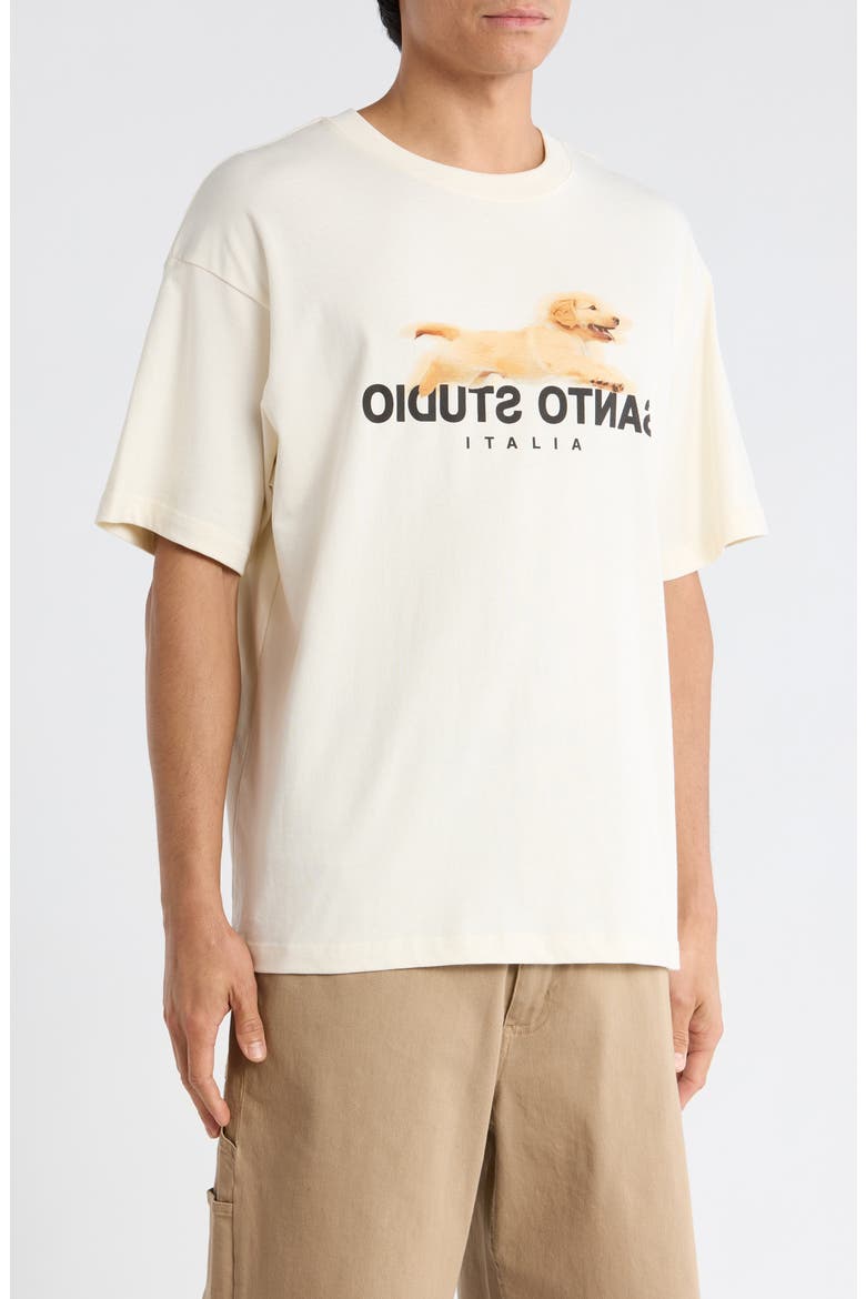 Security Team Drappo Boxy Fit Cotton Graphic T-Shirt, Alternate, color, IVORY