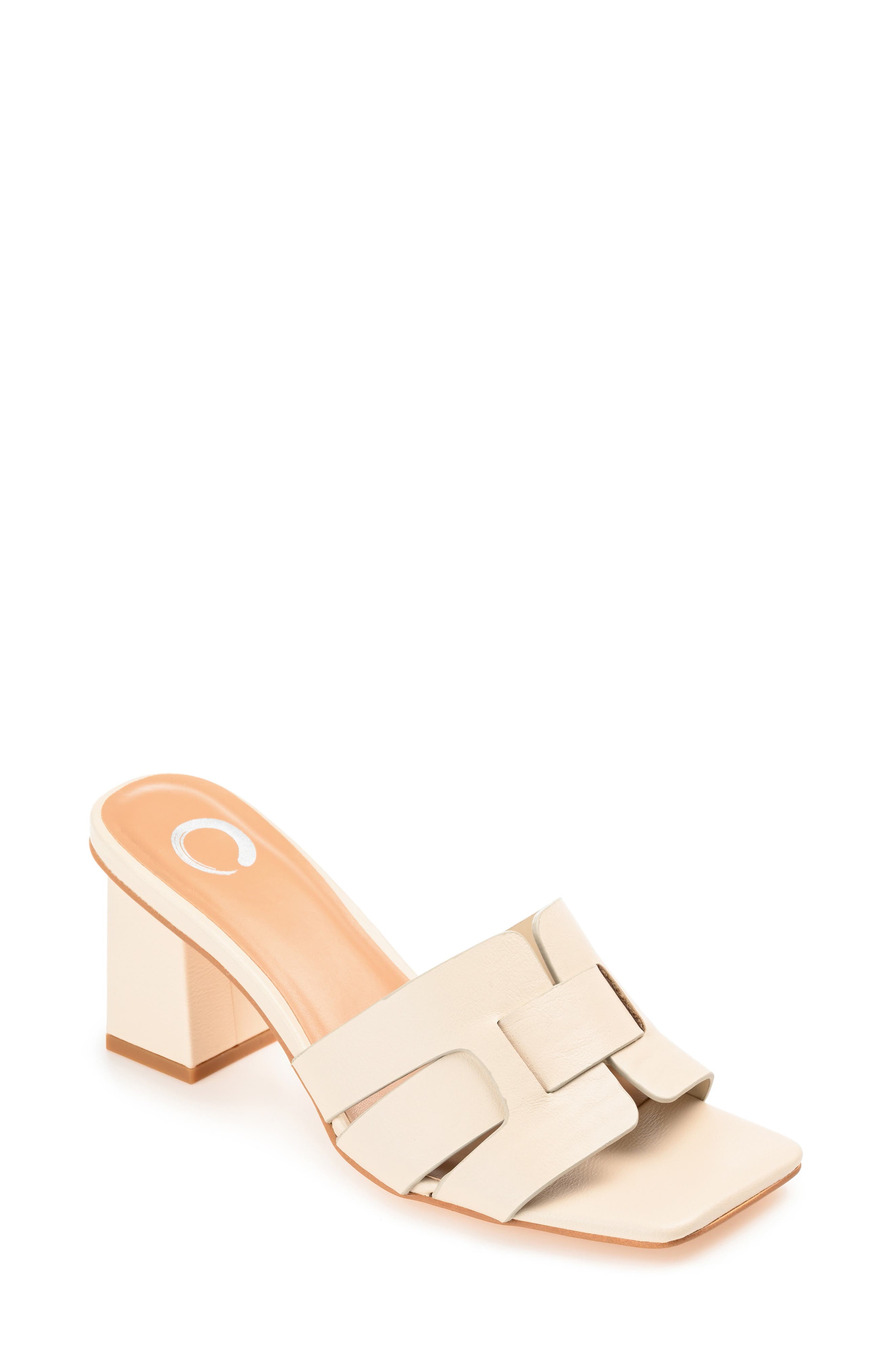Journee Collection Renatta Mule Sandal, Main, color, Off White