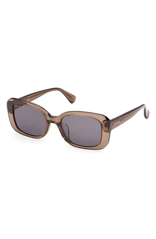Max Mara 54mm Rectangular Sunglasses In Brown
