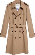 Burberry Foxfield Water Resistant Cotton Gabardine Trench Coat