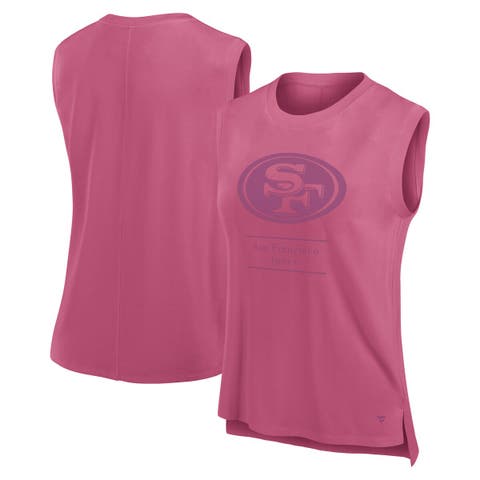 Women's Fanatics Pink San Francisco 49ers Studio Embrace Tank Top