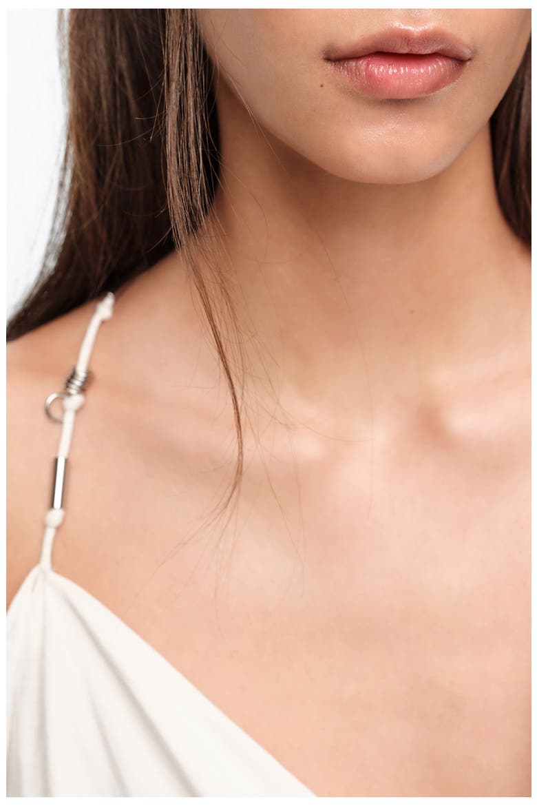 Linen Off-Shoulder Draped Top, Alternate, color, IVORY