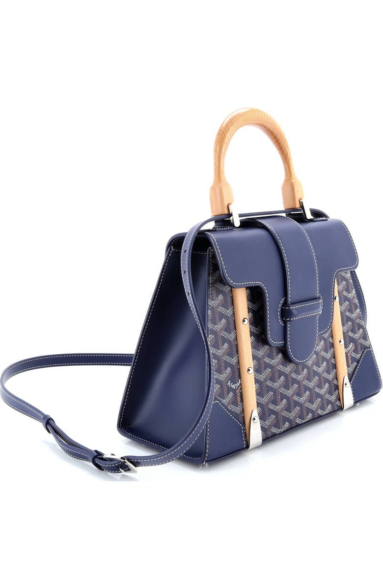 Pre-Owned Goyard Saigon Top Handle Bag Coated Canvas with Leather PM, Alternate, color,