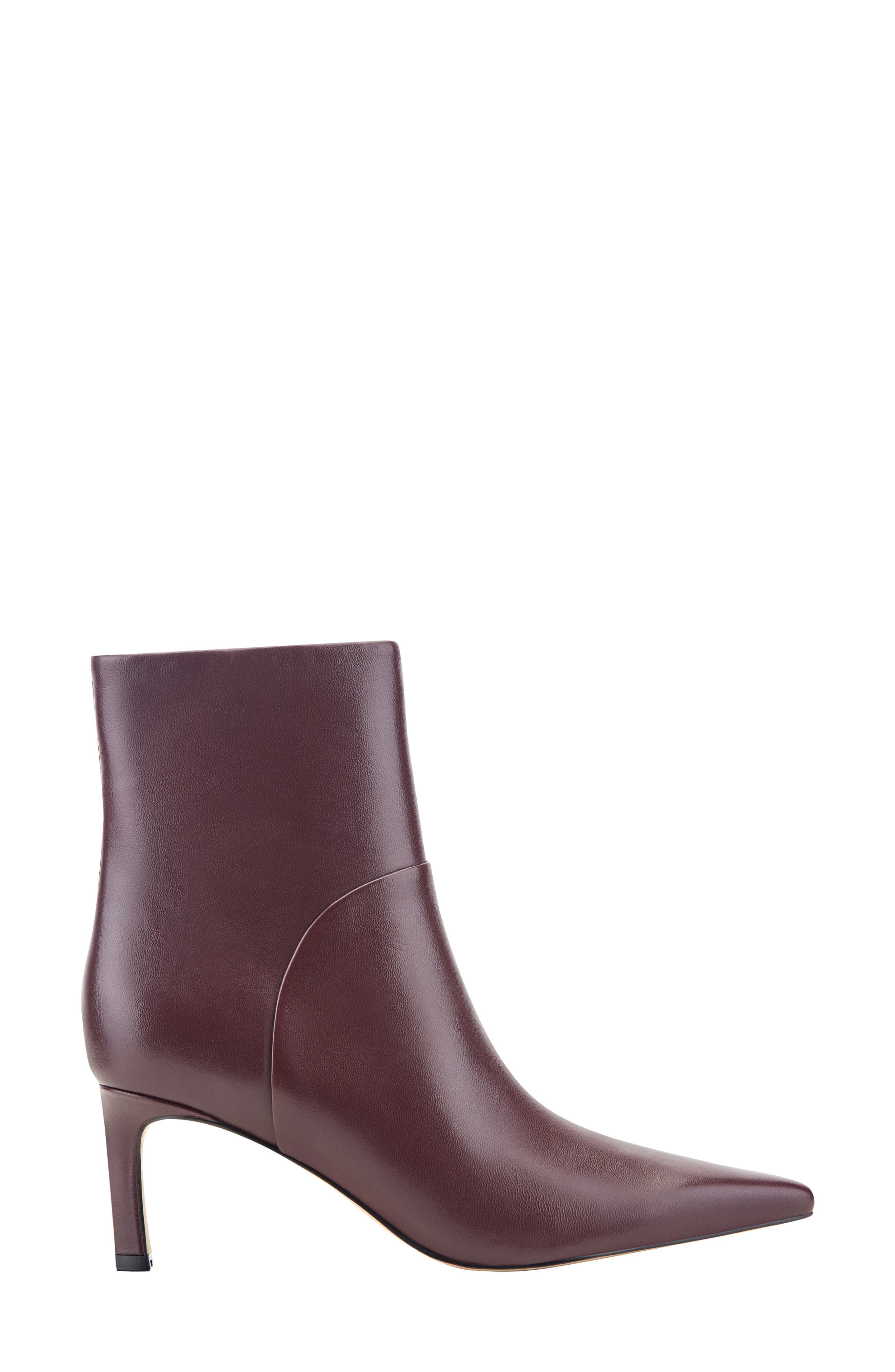 Sasha Pointed Toe Bootie, Alternate, color, DARK RED