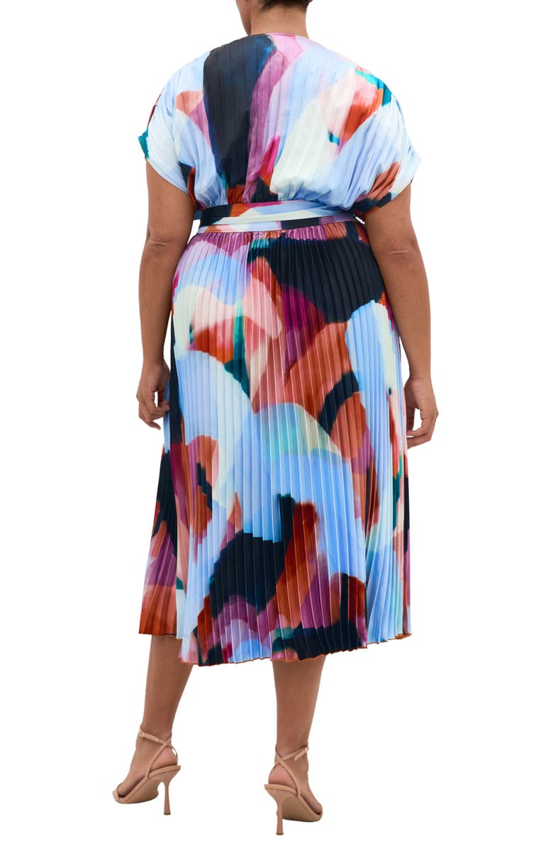 City Chic Hailey Abstract Print Midi Dress, Alternate, color, Aspect