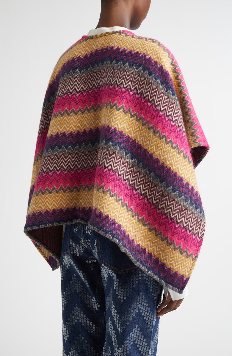 Missoni Zigzag Stripe Cape, Alternate, color, 0002 Yellow/ Red Multi