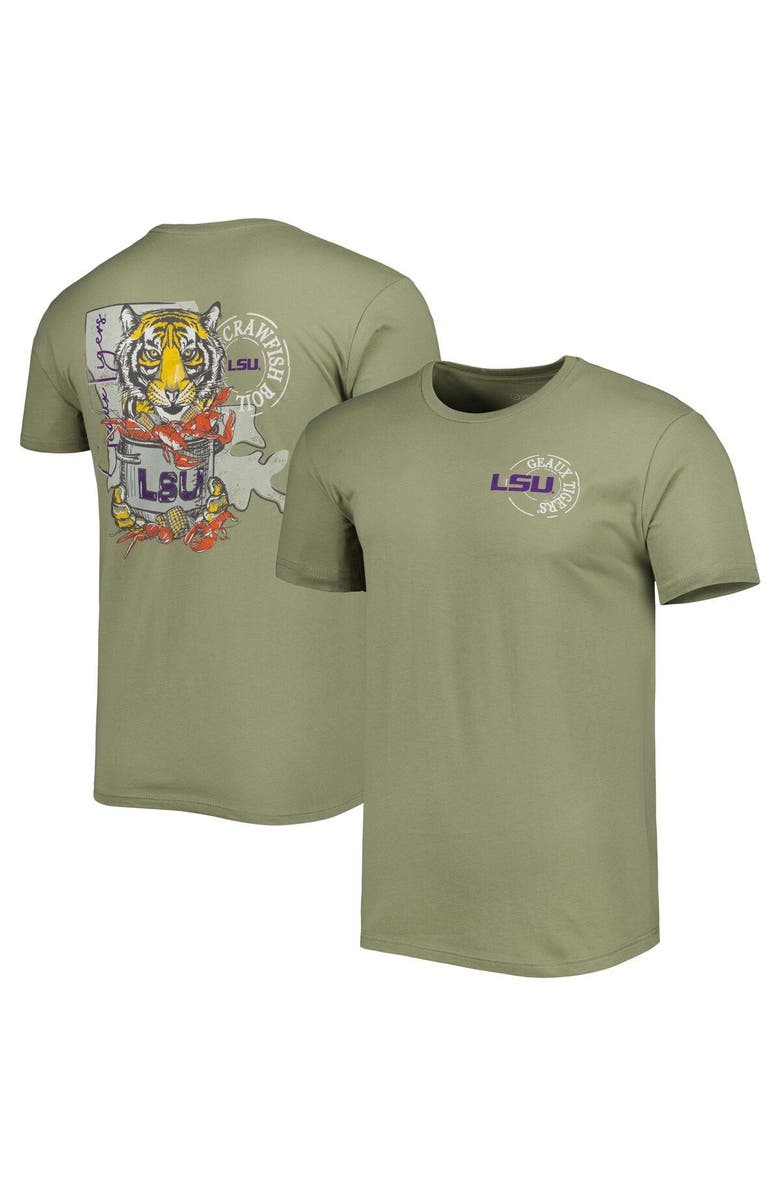IMAGE ONE Men's Olive LSU Tigers Hyperlocal T-Shirt, Main, color, 