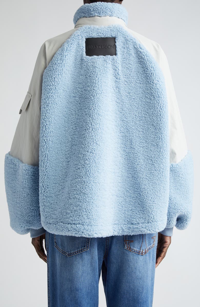 JW Anderson Oversize Mixed Media Colorblock Track Jacket, Alternate, color,