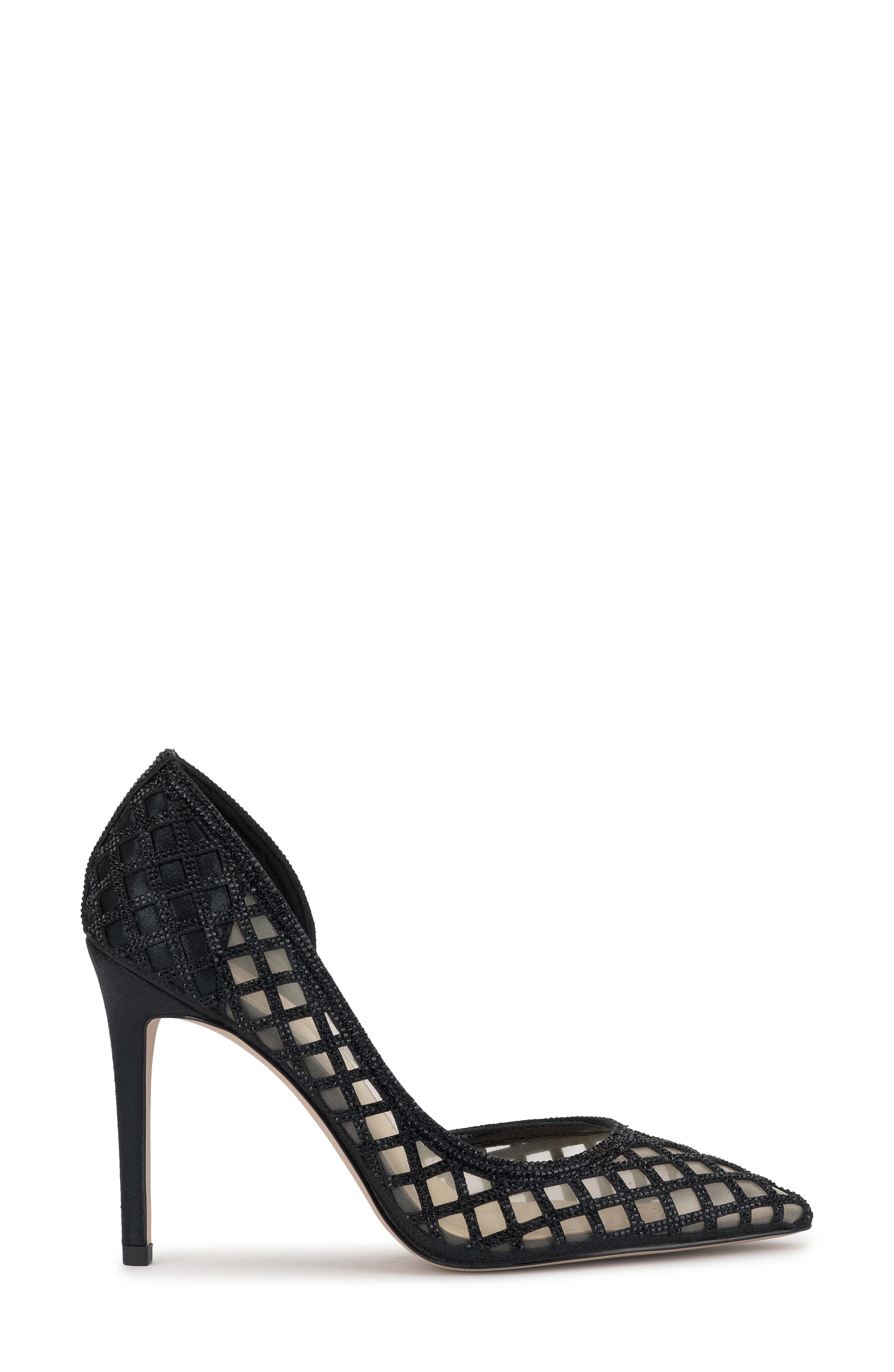 Jessica Simpson Prizma 8 Half d'Orsay Pump, Alternate, color, Black Rhinestone