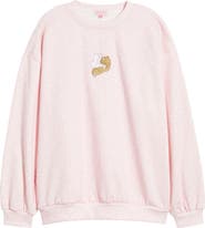 HAPPY CAMP3R Angel Bear Embroidered Crewneck Sweatshirt