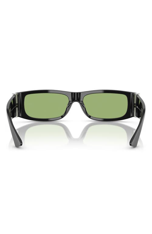 Versace 55mm Rectangular Sunglasses In Black