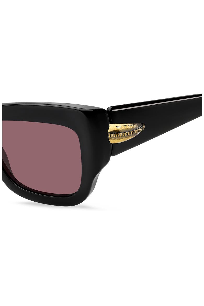 56mm Rectangular Sunglasses, Alternate, color, BLACK/ PINK