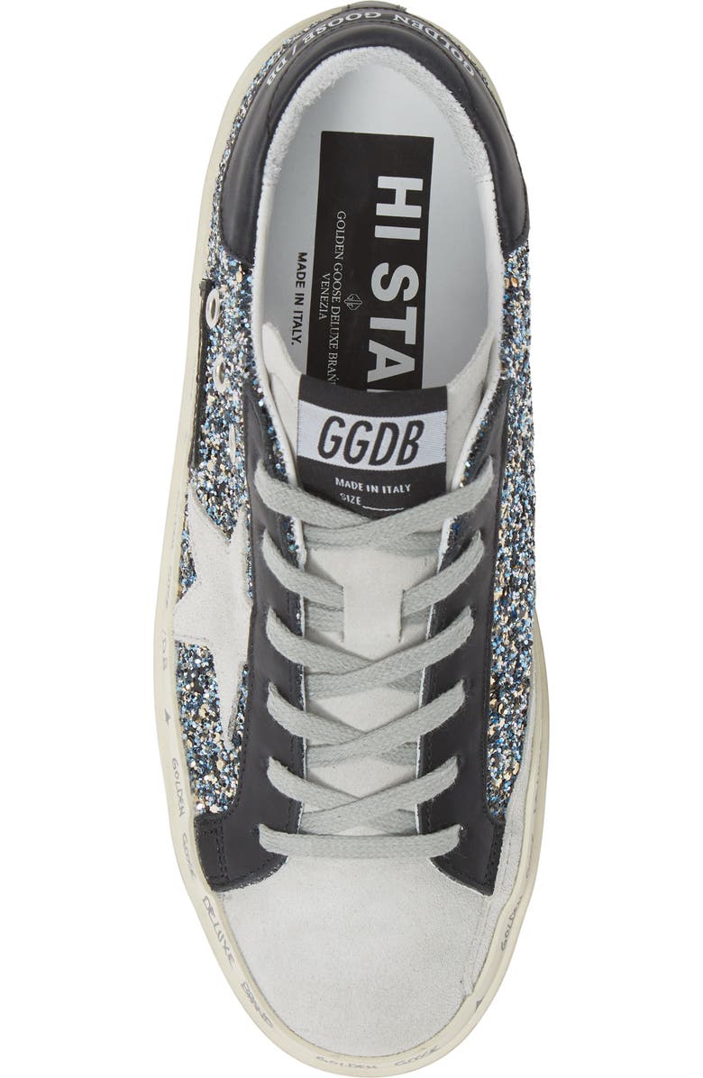Golden Goose Glitter Hi Star Platform Sneaker, Alternate, color,
