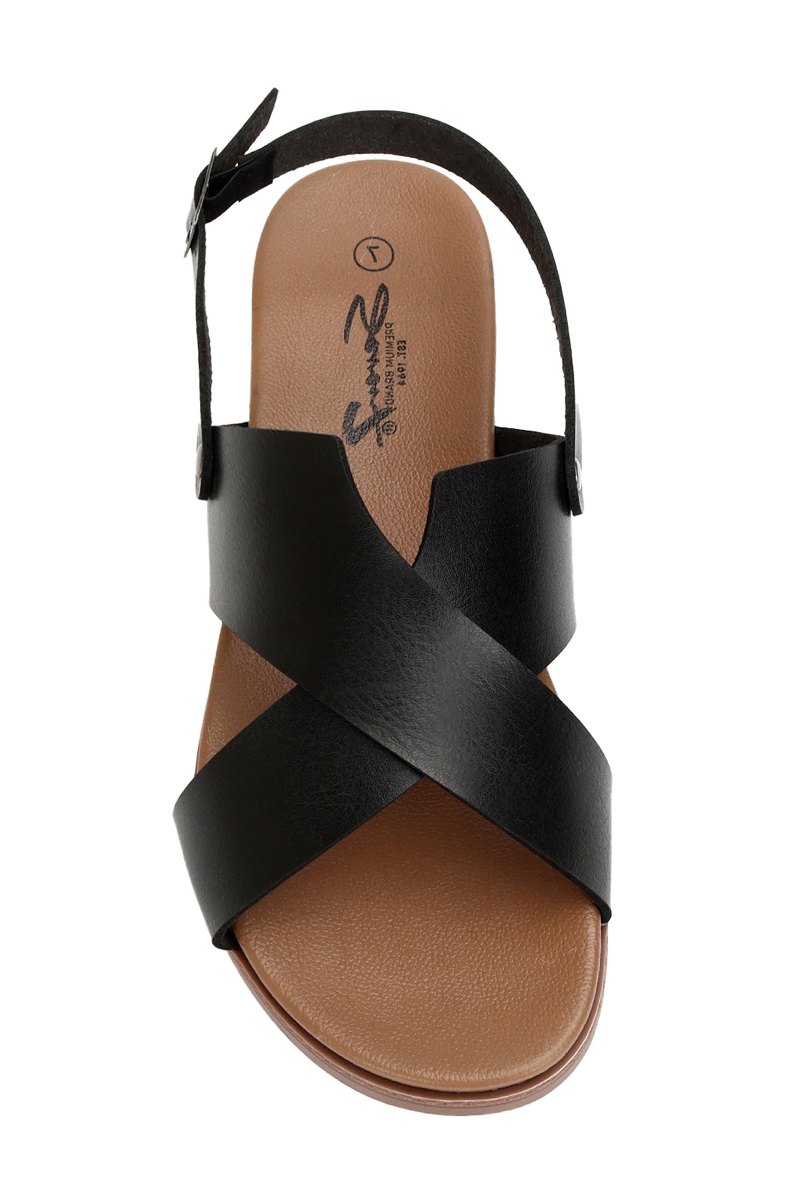 Seven7 Crisscross Slingback Sandal, Alternate, color, Black