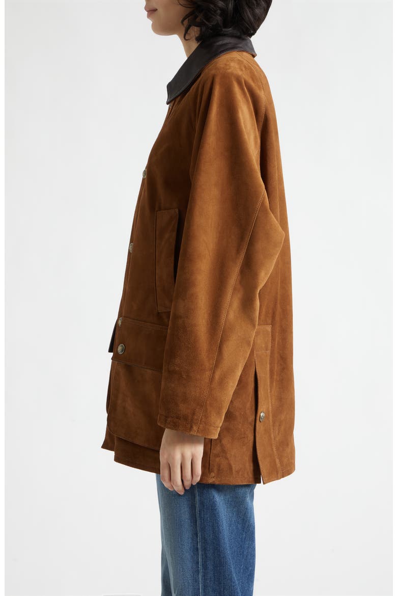 Kedem Leather Suede Parka, Alternate, color, MARTORA