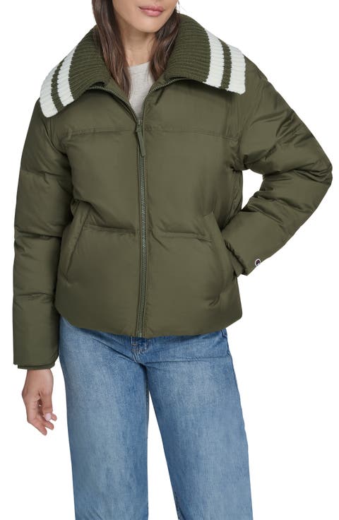 Shawl Collar Puffer Jacket