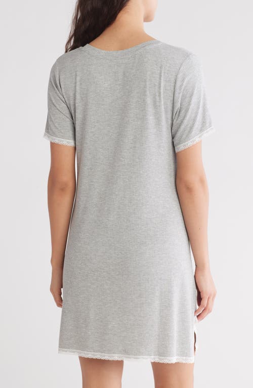 Honeydew Revival Rib Sleep Shirt In Heather Grey