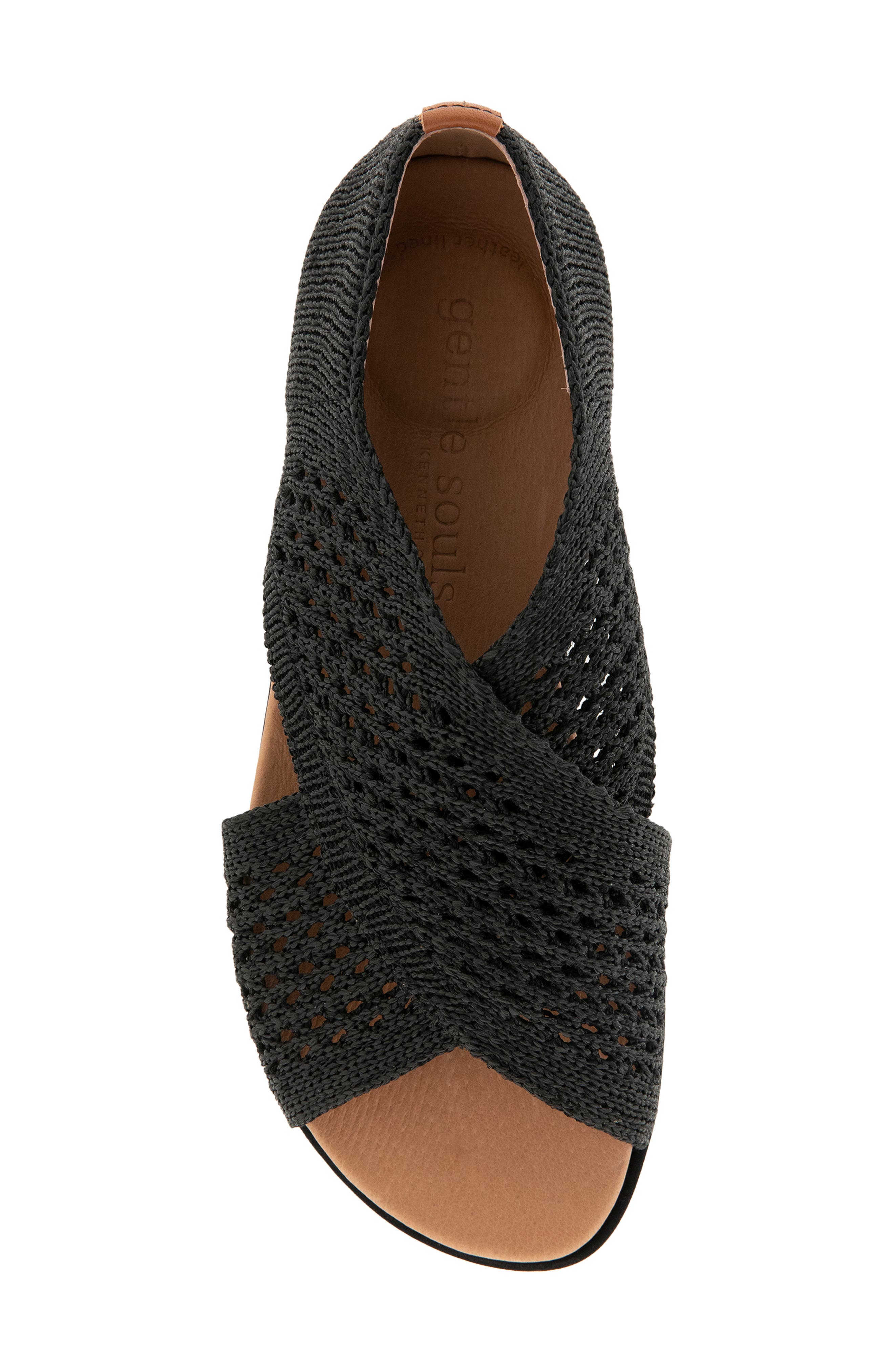 Gentle Souls Laniey Sandal, Alternate, color, Black Knit