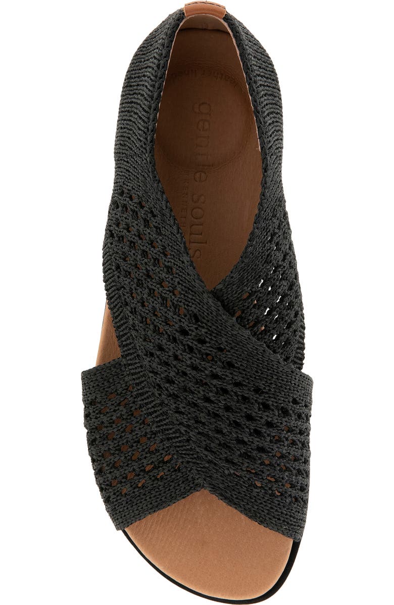 Gentle Souls Laniey Sandal, Alternate, color, Black Knit