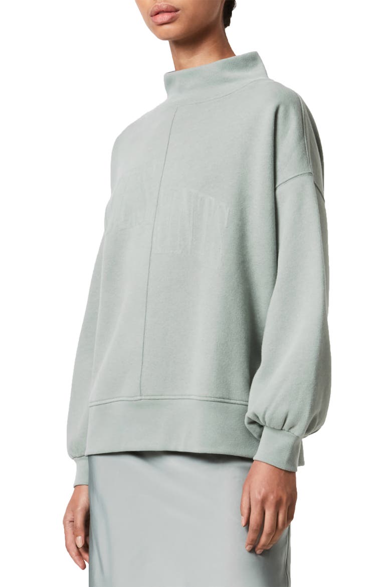 Nevarra Mock Neck Sweatshirt & Slipdress, Alternate, color, GREEN BAY