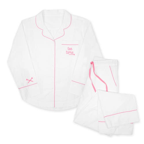 Ame & Lulu Long Pajama Set In White