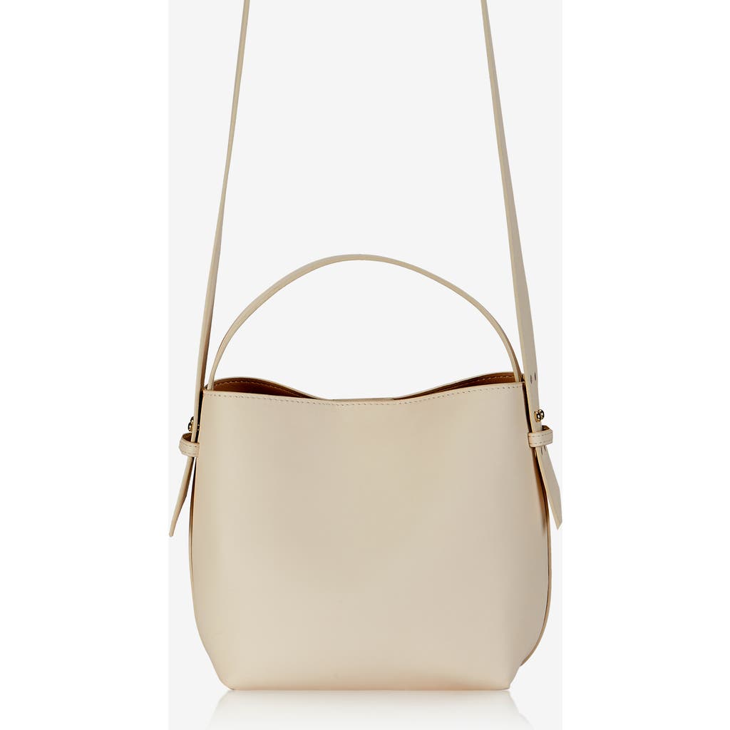 Gigi New York Selena Leather Bucket Bag In Ivory