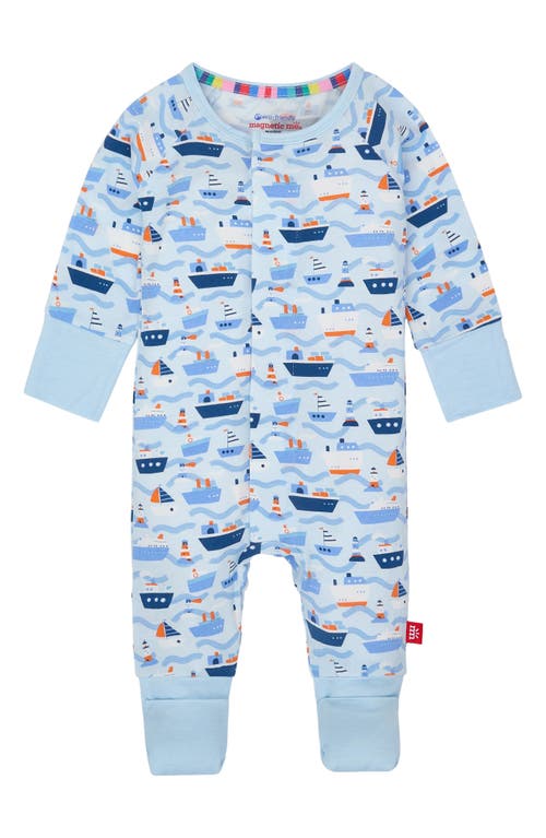 MAGNETIC ME MAGNETIC ME FOREVER & ALL WAVES SHIP PRINT MAGNETIC CONVERTIBLE ROMPER 