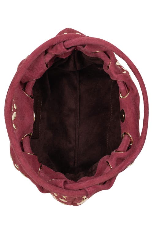 Jeffrey Campbell Lil-brat Leather Handbag In Deep Rose Suede Gold