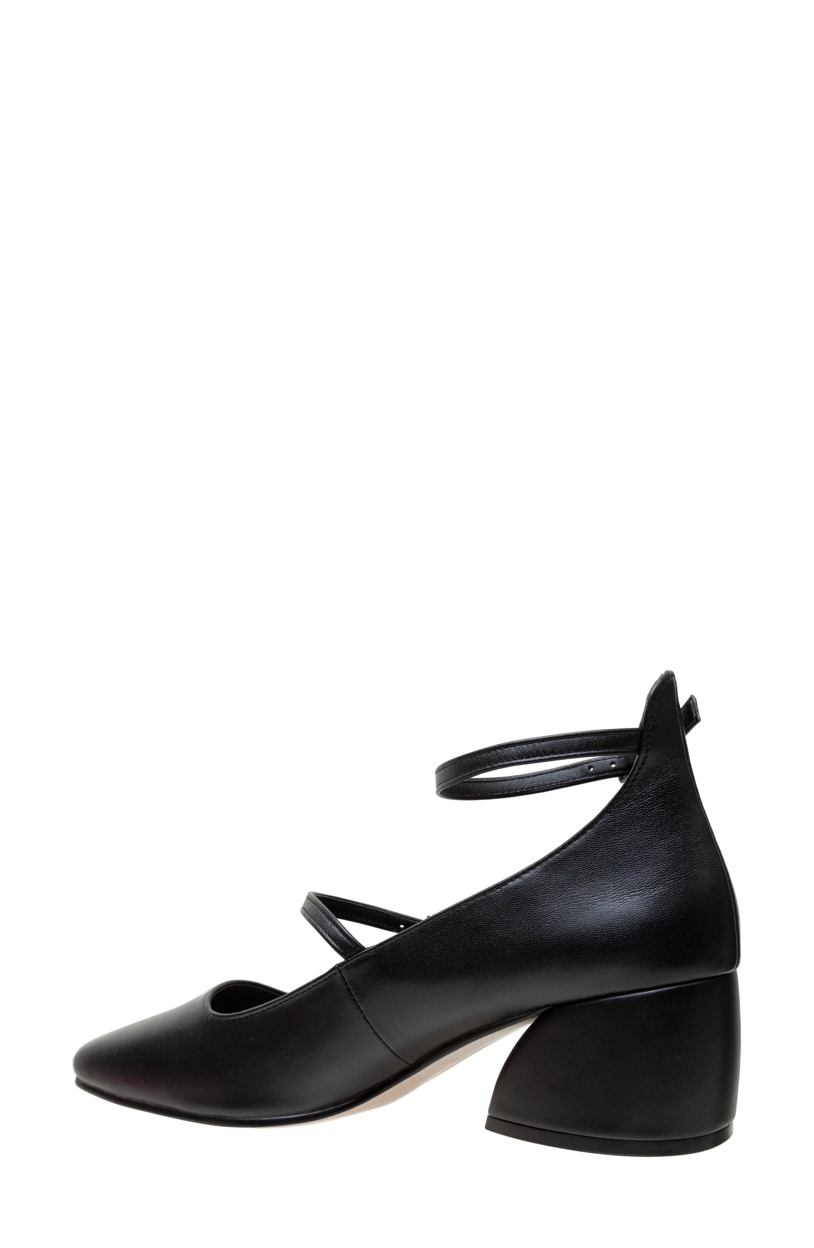 Saint Ankle Strap Pump, Alternate, color, BLACK