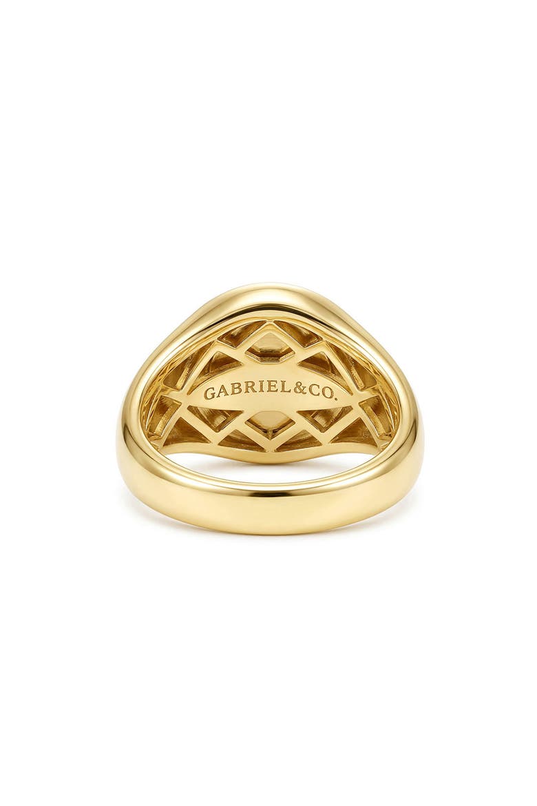 Men's Polaris 14k Gold Diamond Compass Signet Ring, Alternate, color, 14K YELLOW GOLD