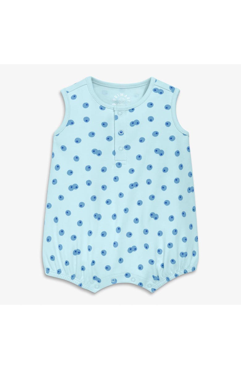 Primary Baby Organic Henley Bubble Shortie In Summer Fruits, Main, color, Saltwater Blueberries