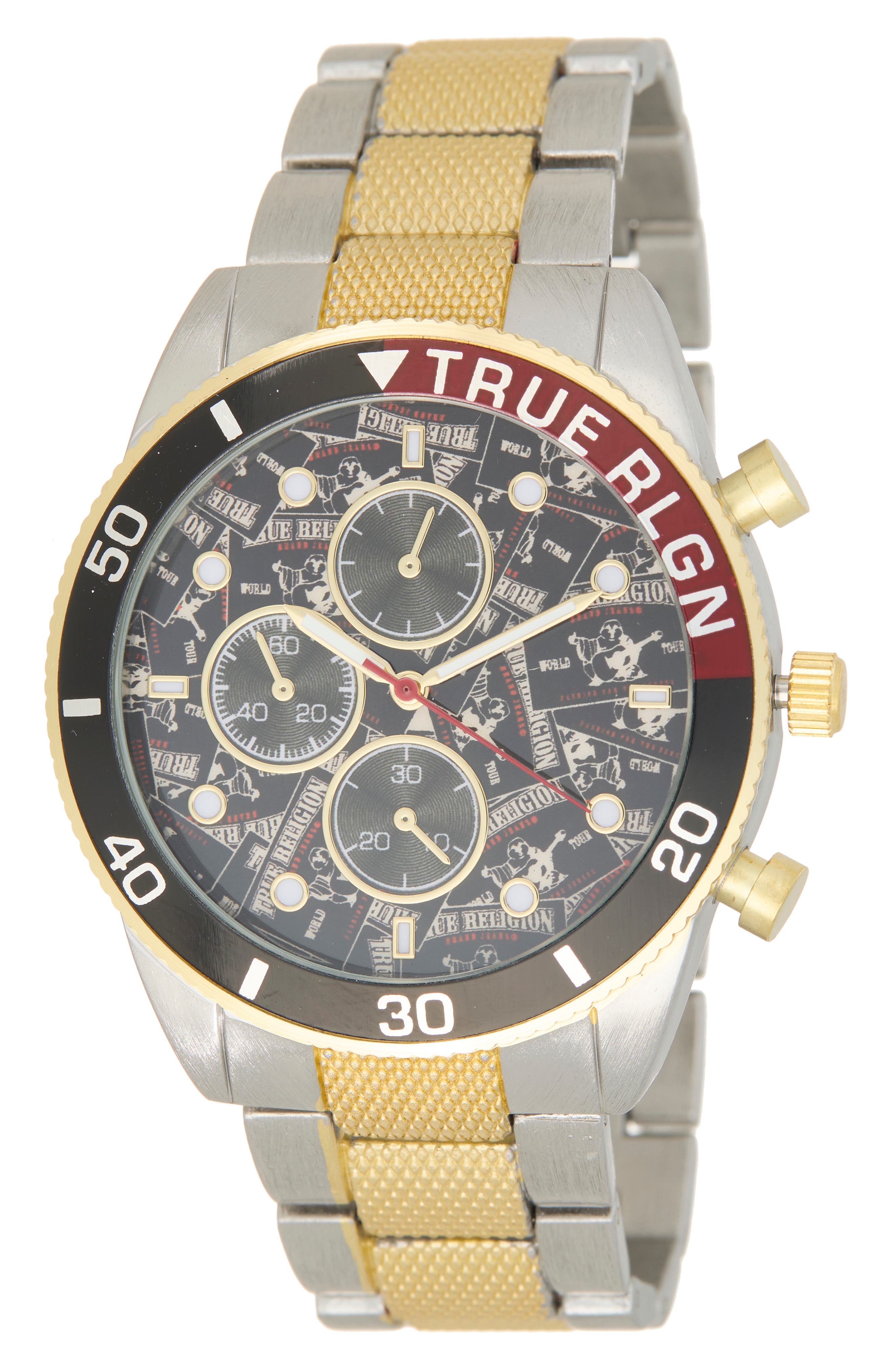 True Religion Buddha Chronograph Bracelet Watch, 44mm