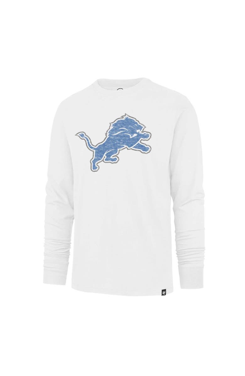 '47 Men's '47 White Detroit Lions Premier Franklin Long Sleeve T-Shirt, Alternate, color, White