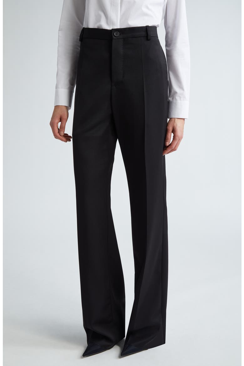 Tailored Wool Pants, Main, color, BLACK