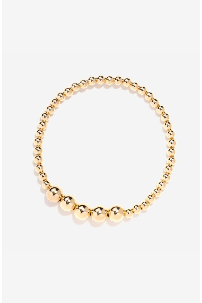 Eva Gold Bead Bracelet, Main, color, 6.5 Inch