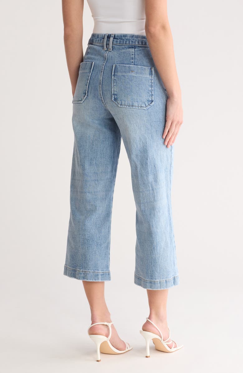 OAT NEW YORK Wide Leg Crop Sailor Jeans, Alternate, color,